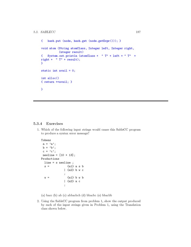 Compiler Design: Theory, Tools, and Examples - Page 187